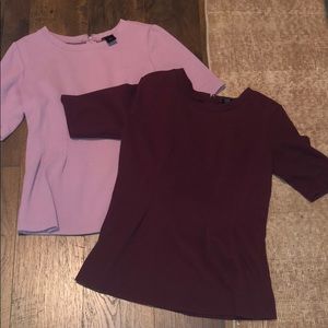 Ann Taylor peplum type tops